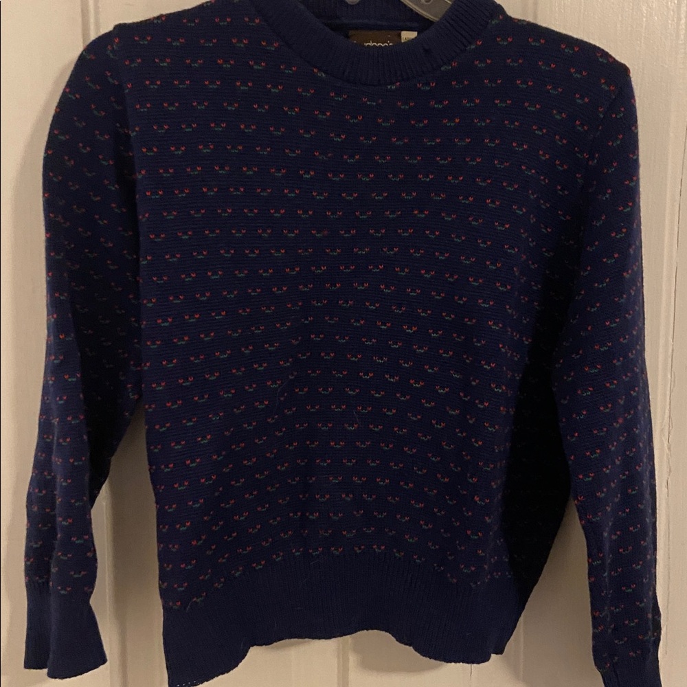 Hudson Vintage Navy Crewneck Sweater